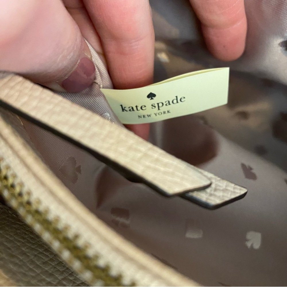 KATE‎ SPADE Jordyn medium chain handle tote bag beige with crossbody strap - Picture 7 of 10